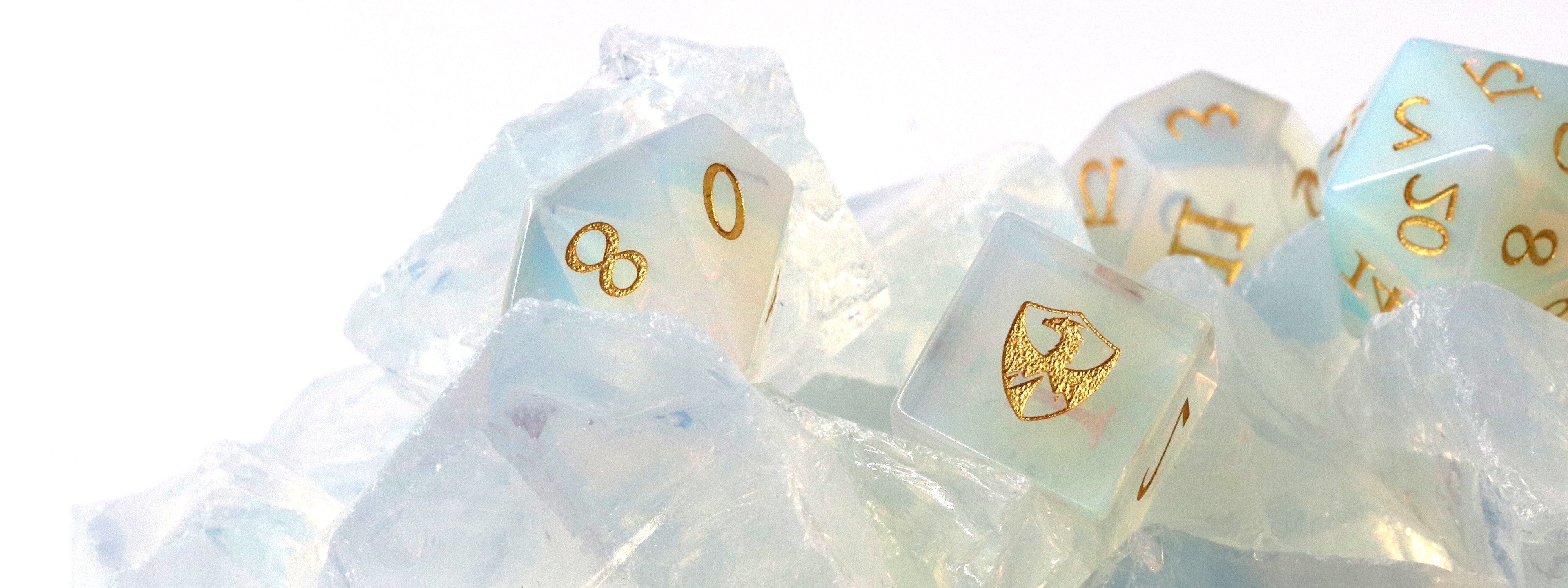 Quintessence of Creativity—Opal Gemstone Dice