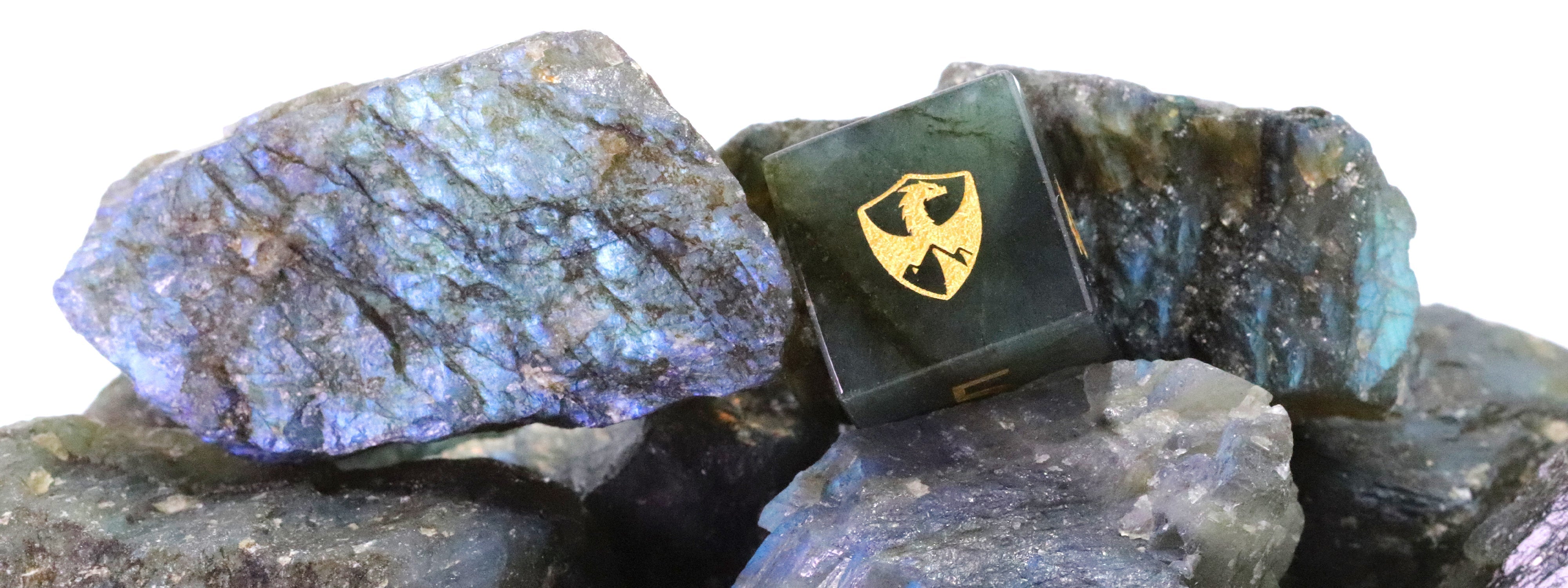 Transformation Through Adversity — Labradorite Gemstone Dice