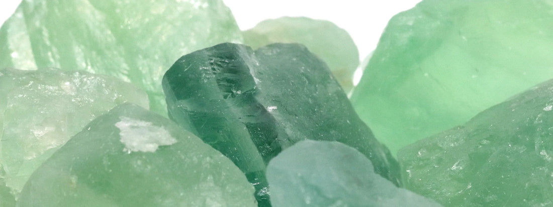 Bathed in the Pure Winds—Green Fluorite Gemstone Dice
