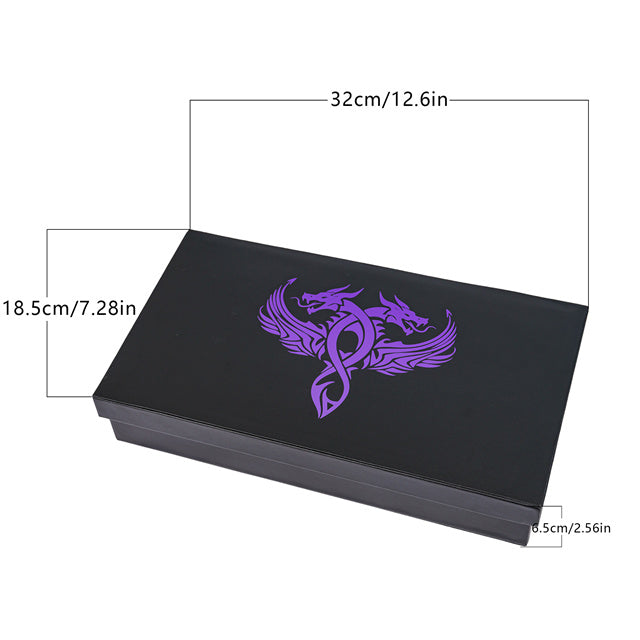 Twin Dragon Leather Dice Storage Box - DragonStone