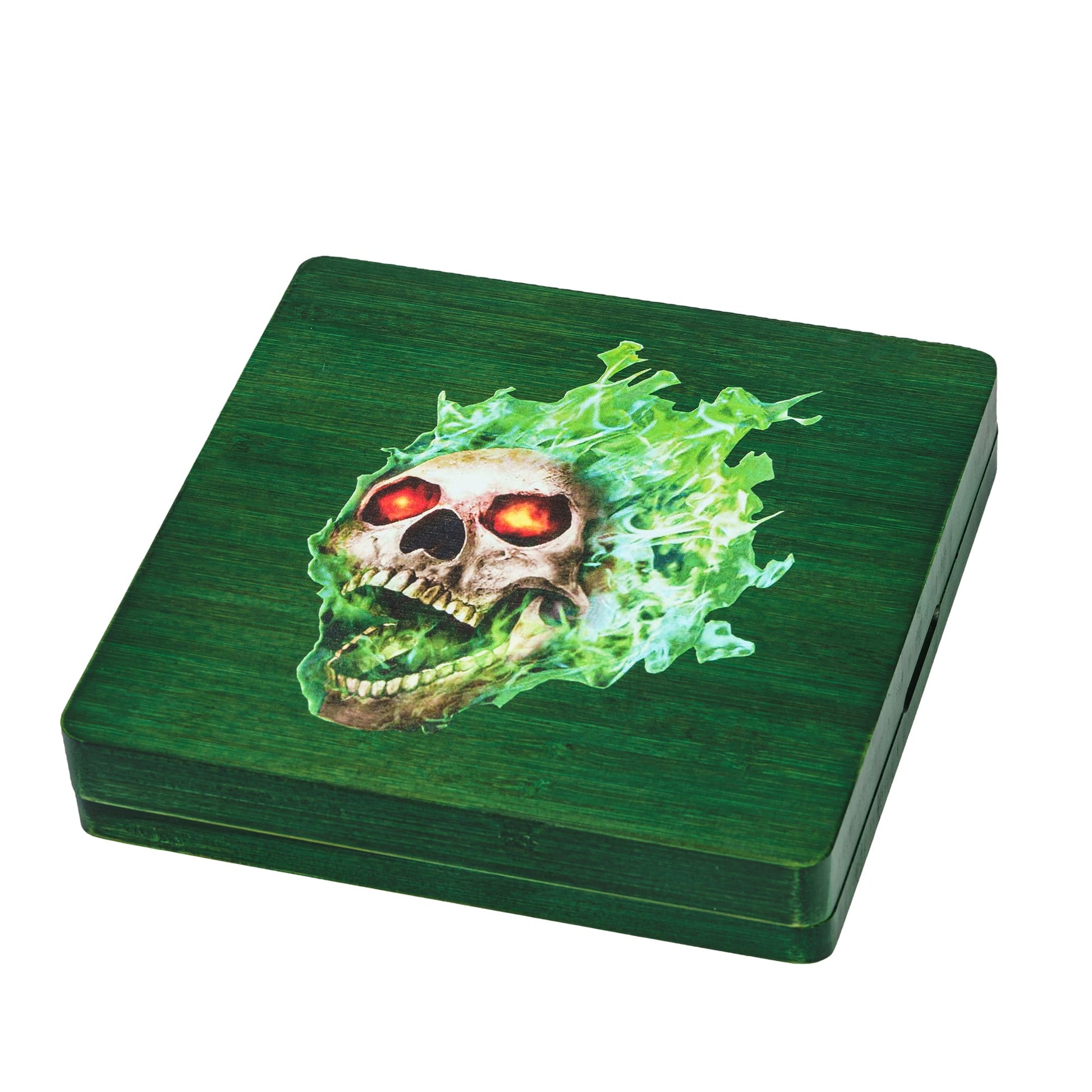 Magnetic Black Walnut Engraved Dice Storage Box - DragonStone