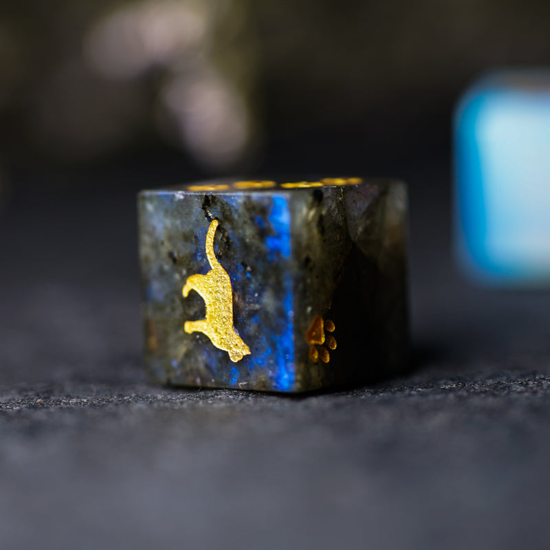 Cute Cat Pawprint D6 Dice