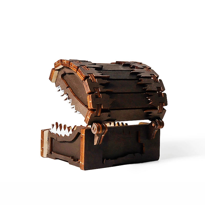 "Beware of Bites!” Monster Treasure Chest Wooden Storage Box - DragonStone