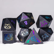 Kitten Obsidian Gemstone Dice Set - DragonStone