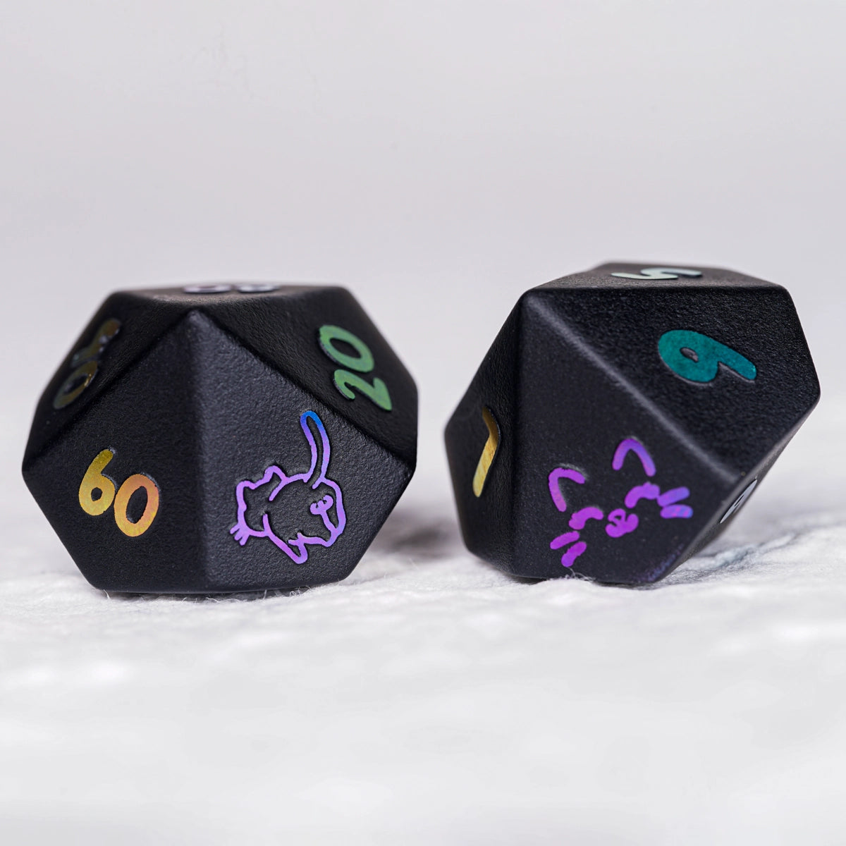 Kitten Obsidian Gemstone Dice Set - DragonStone