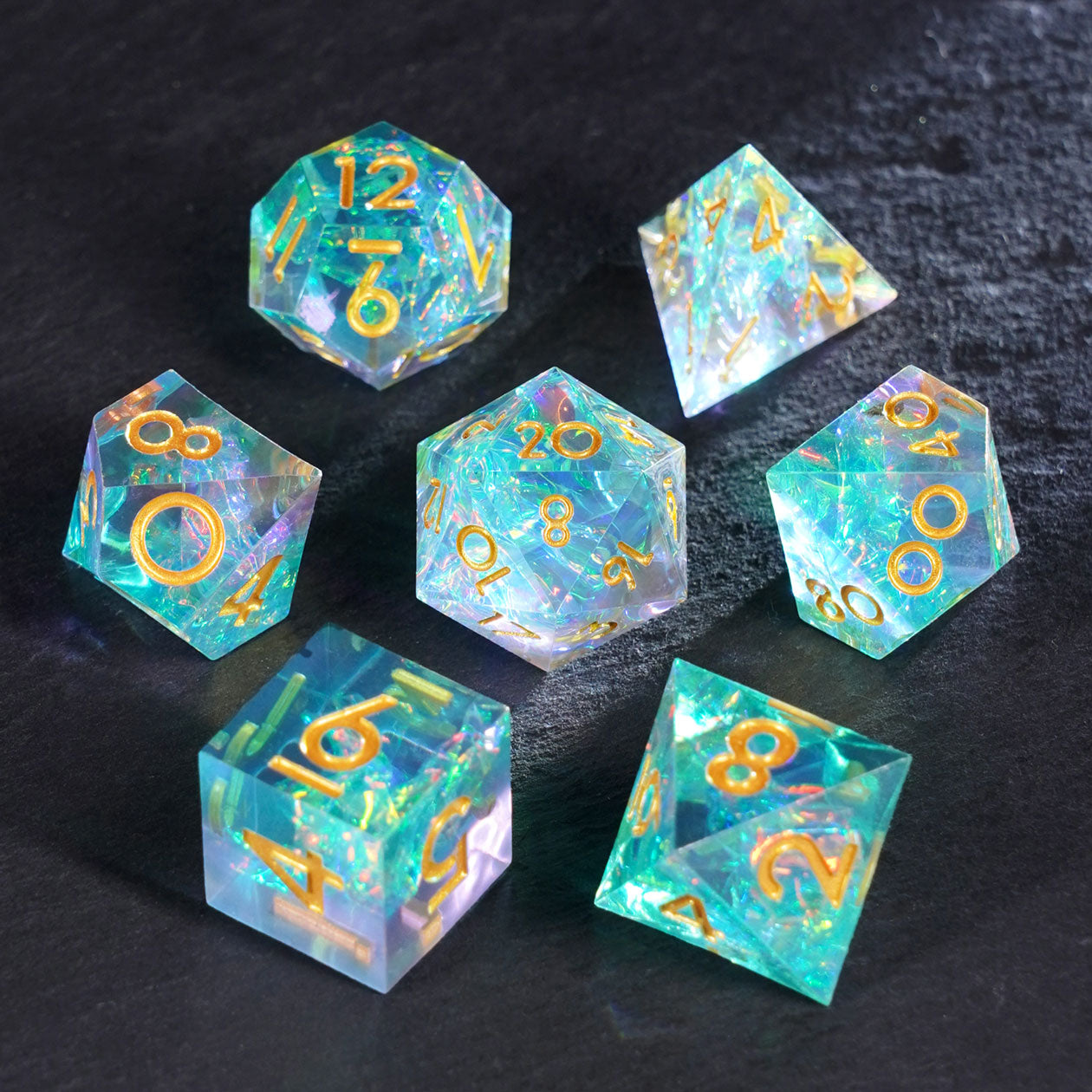 Prism Veil Resin Dice Set