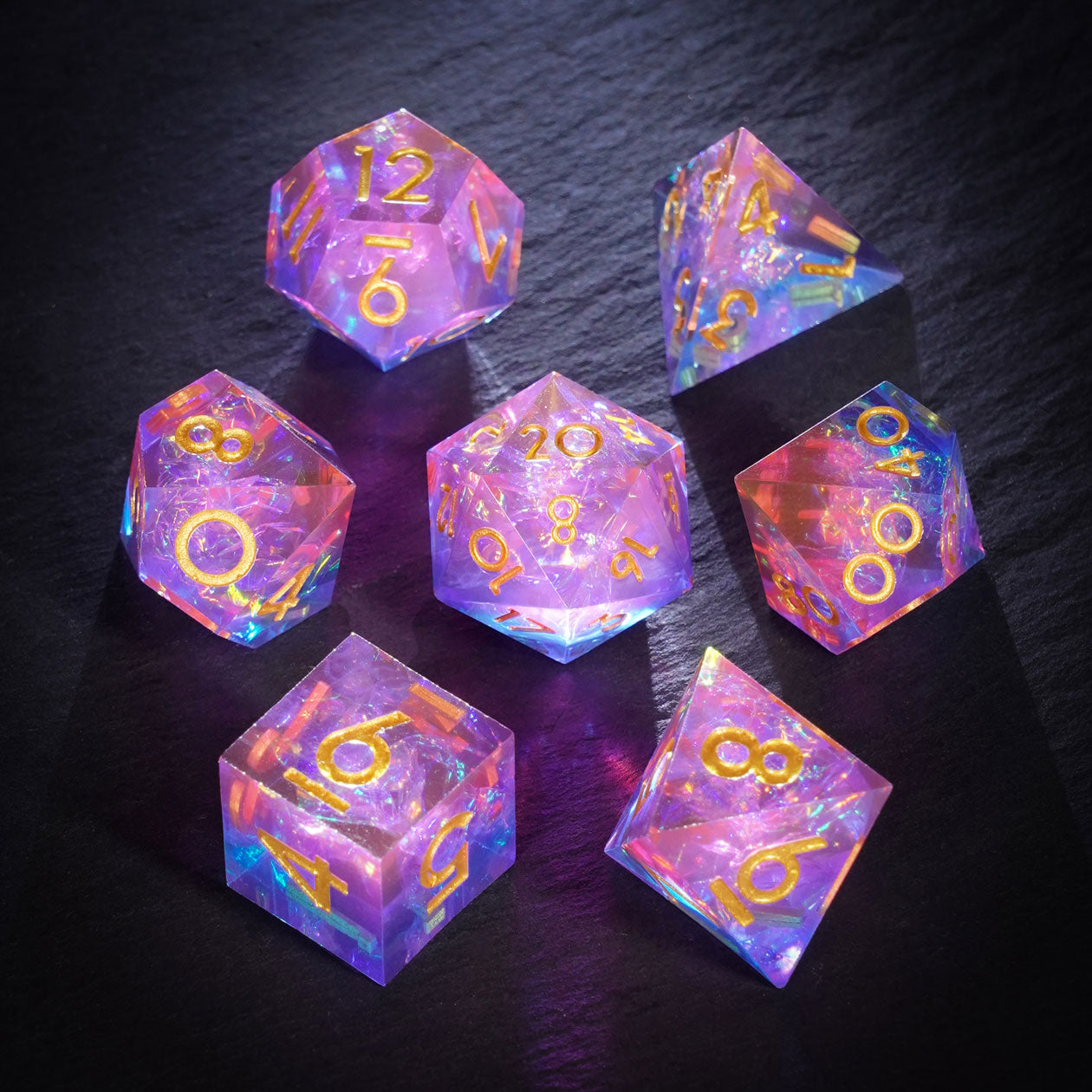 Prism Veil Resin Dice Set