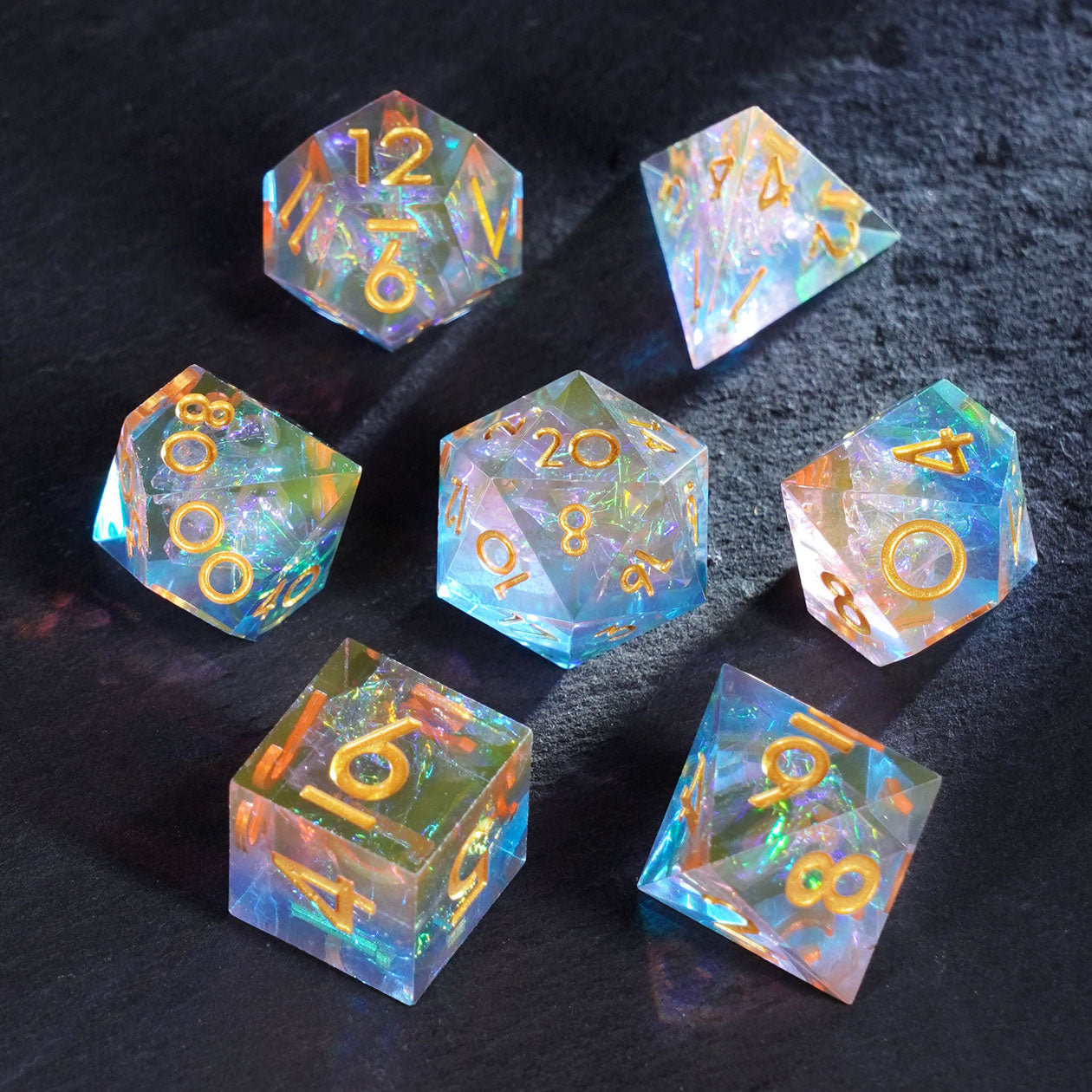 Prism Veil Resin Dice Set
