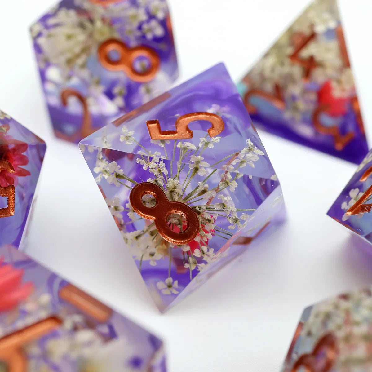 Botanical Kingdom Resin Dice Set II - DragonStone