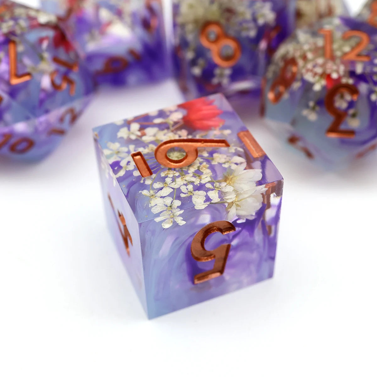Botanical Kingdom Resin Dice Set II - DragonStone