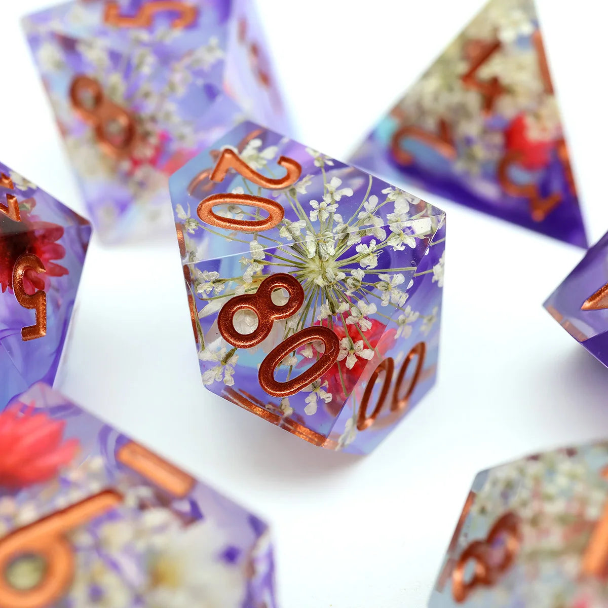 Botanical Kingdom Resin Dice Set II - DragonStone