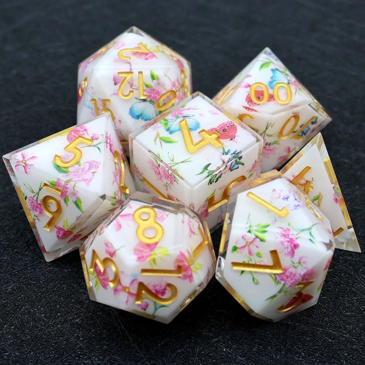 Botanical Kingdom Resin Dice Set II - DragonStone