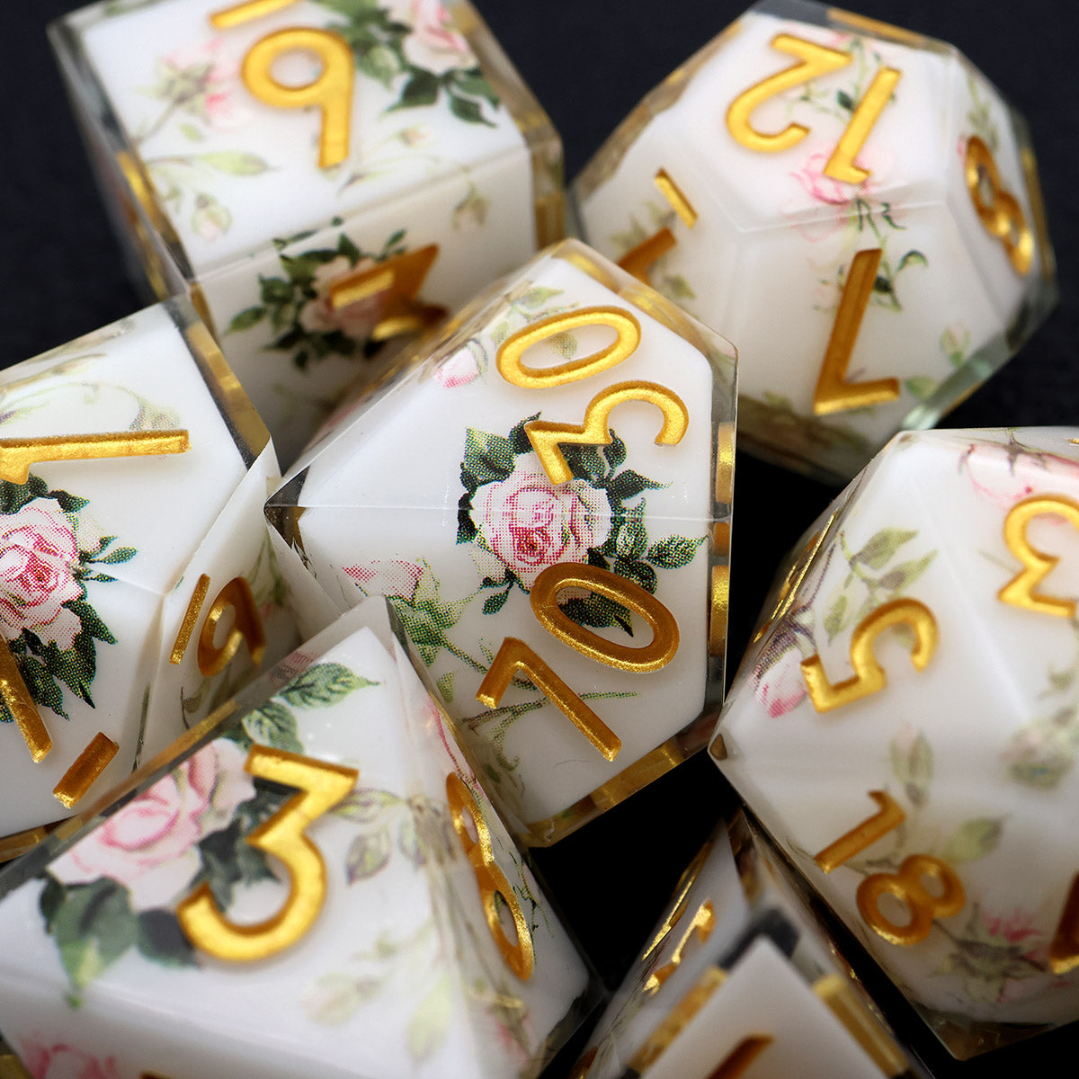 Botanical Kingdom Resin Dice Set II - DragonStone