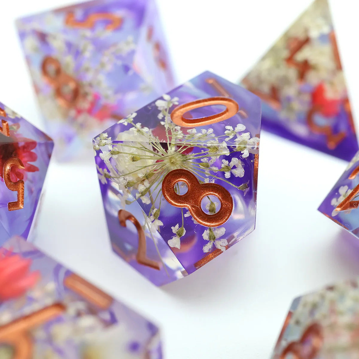 Botanical Kingdom Resin Dice Set II - DragonStone