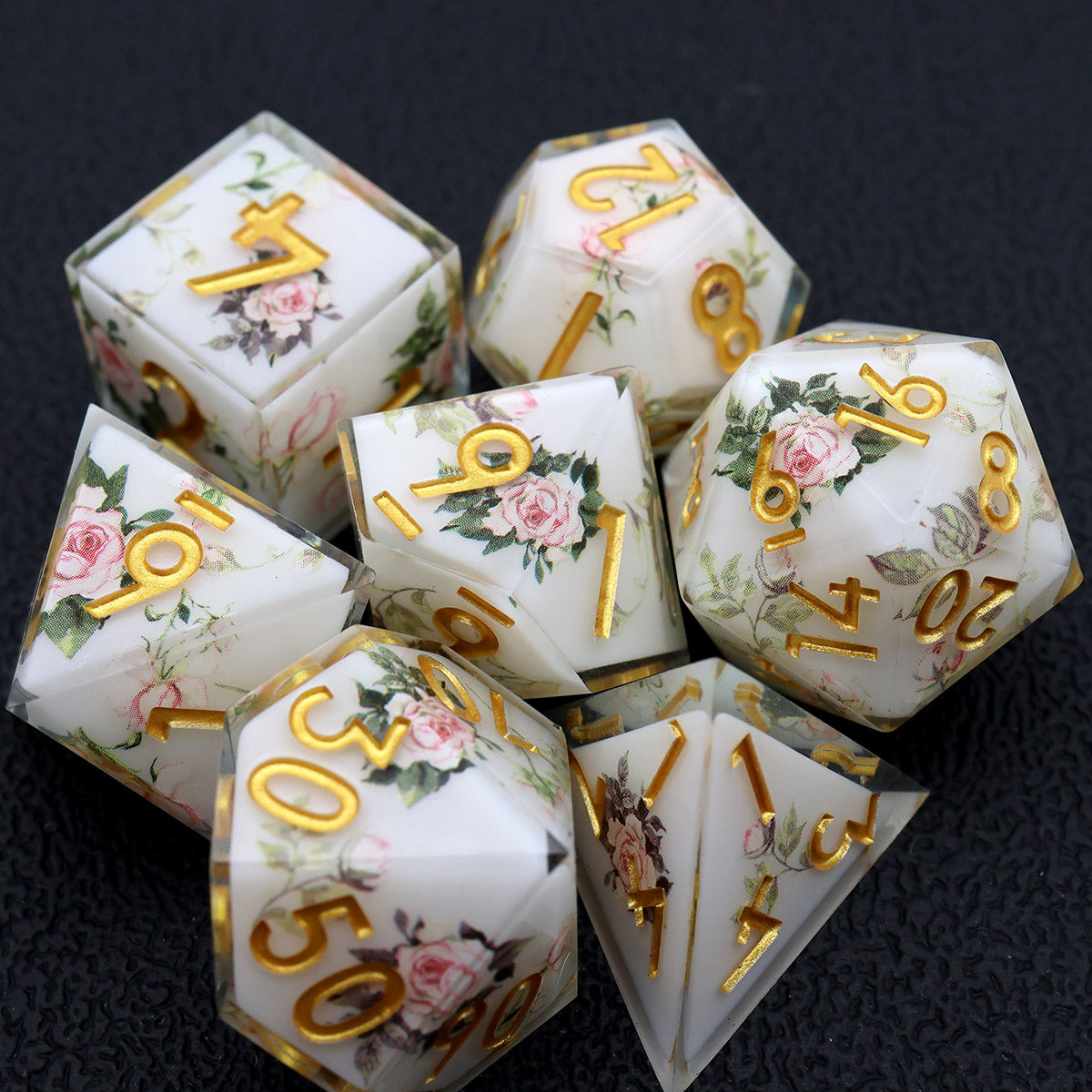 Botanical Kingdom Resin Dice Set II - DragonStone