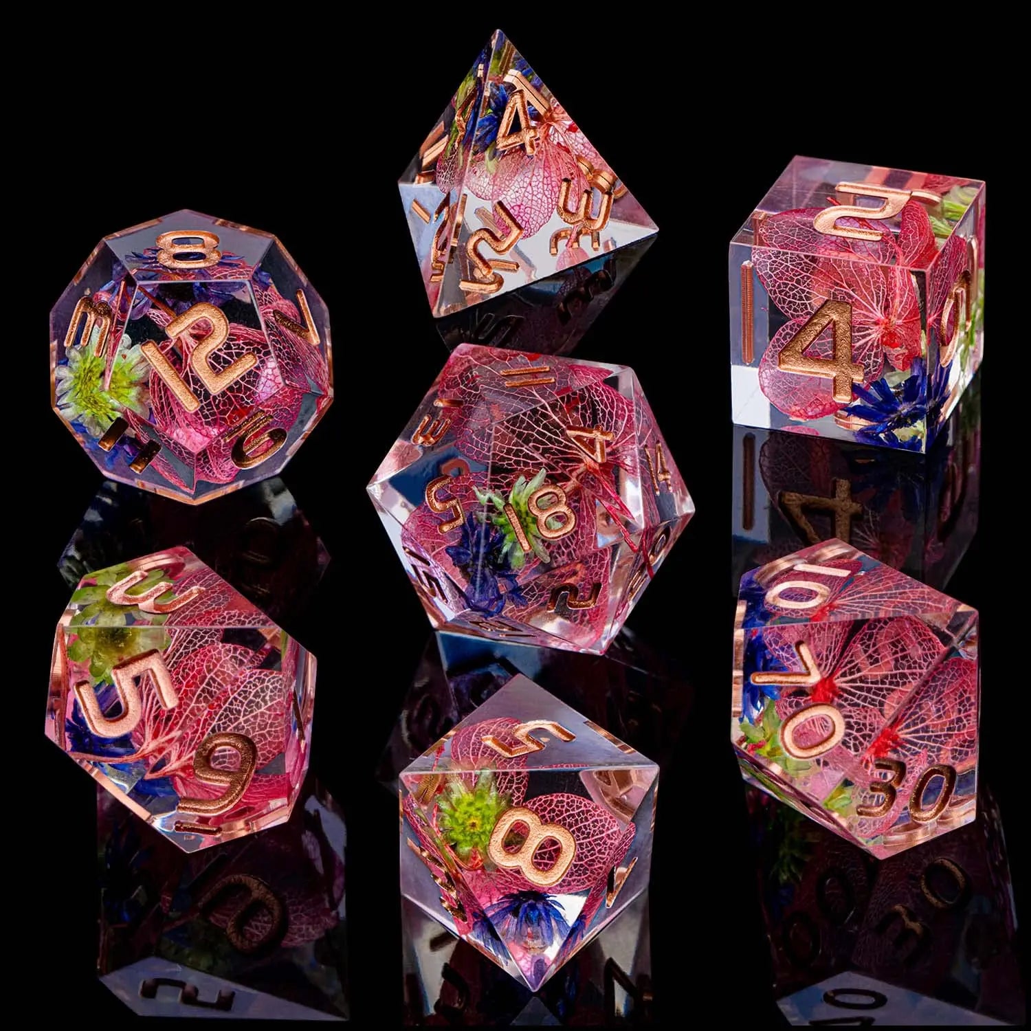 Botanical Kingdom Resin Dice Set - DragonStone