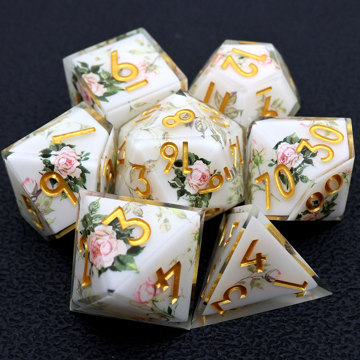 Botanical Kingdom Resin Dice Set II - DragonStone