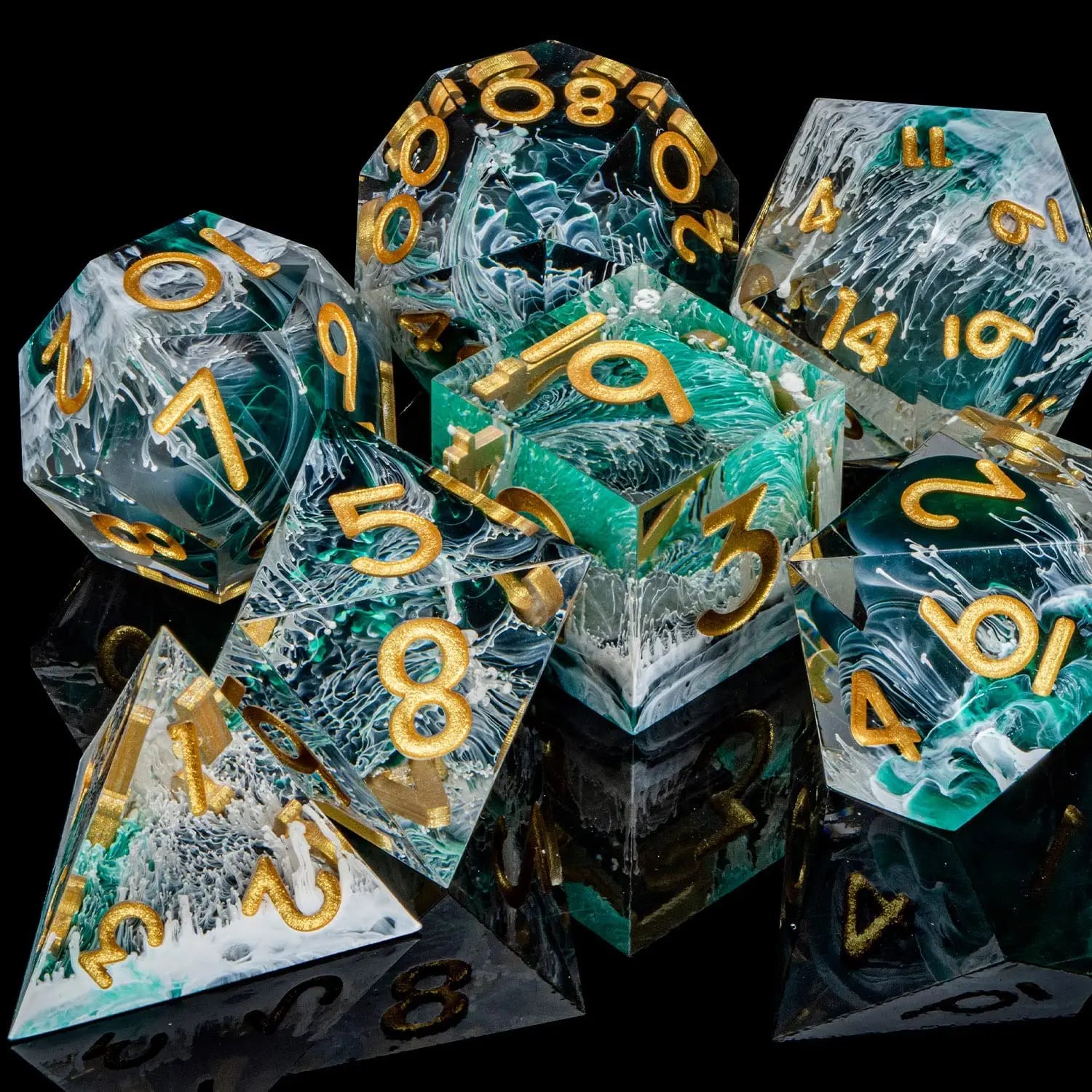 Botanical Kingdom Resin Dice Set - DragonStone