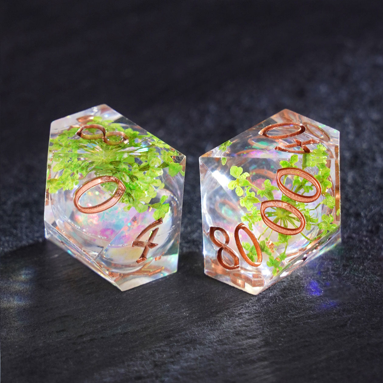 Verdant Tide Resin Dice Set