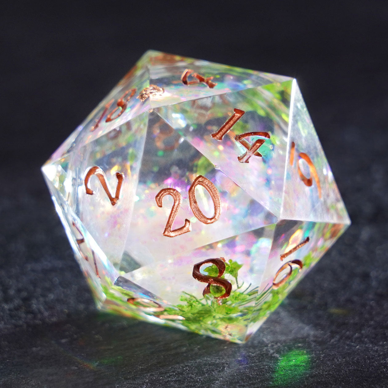 Verdant Tide Resin Dice Set