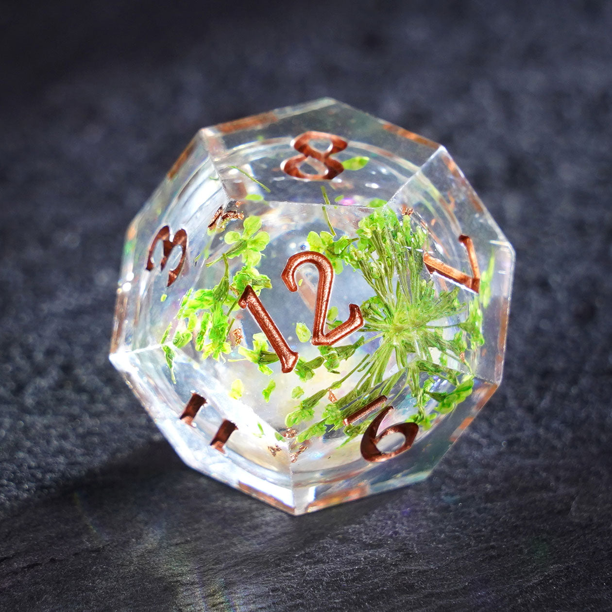 Verdant Tide Resin Dice Set