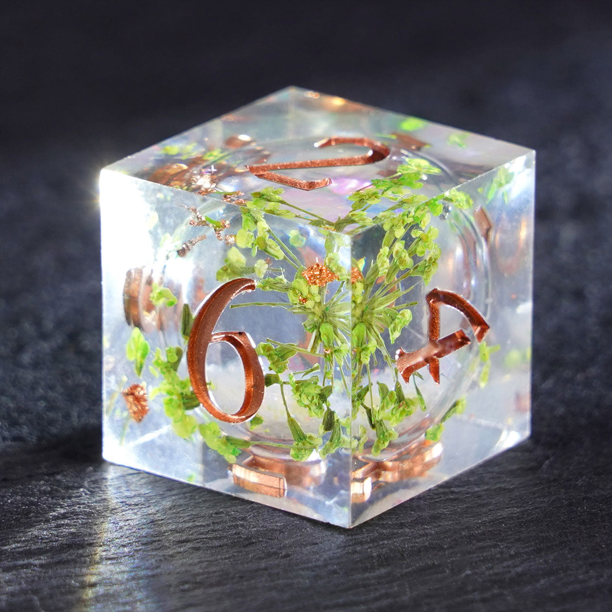 Verdant Tide Resin Dice Set