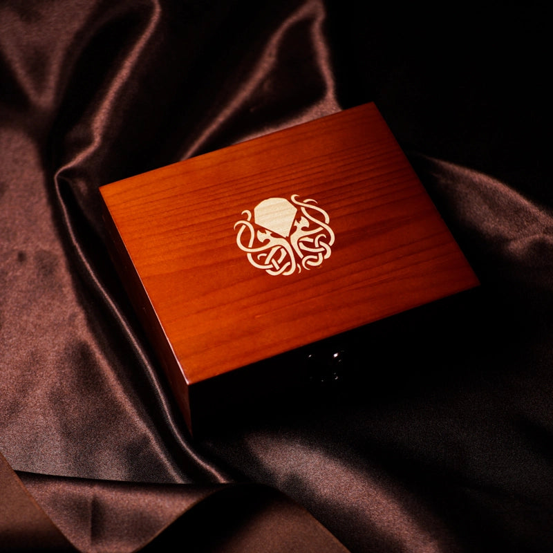 Vintage Wooden Dice Storage Box - DragonStone