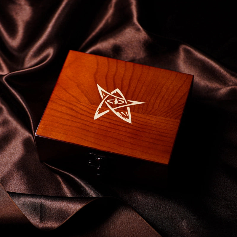 Vintage Wooden Dice Storage Box - DragonStone