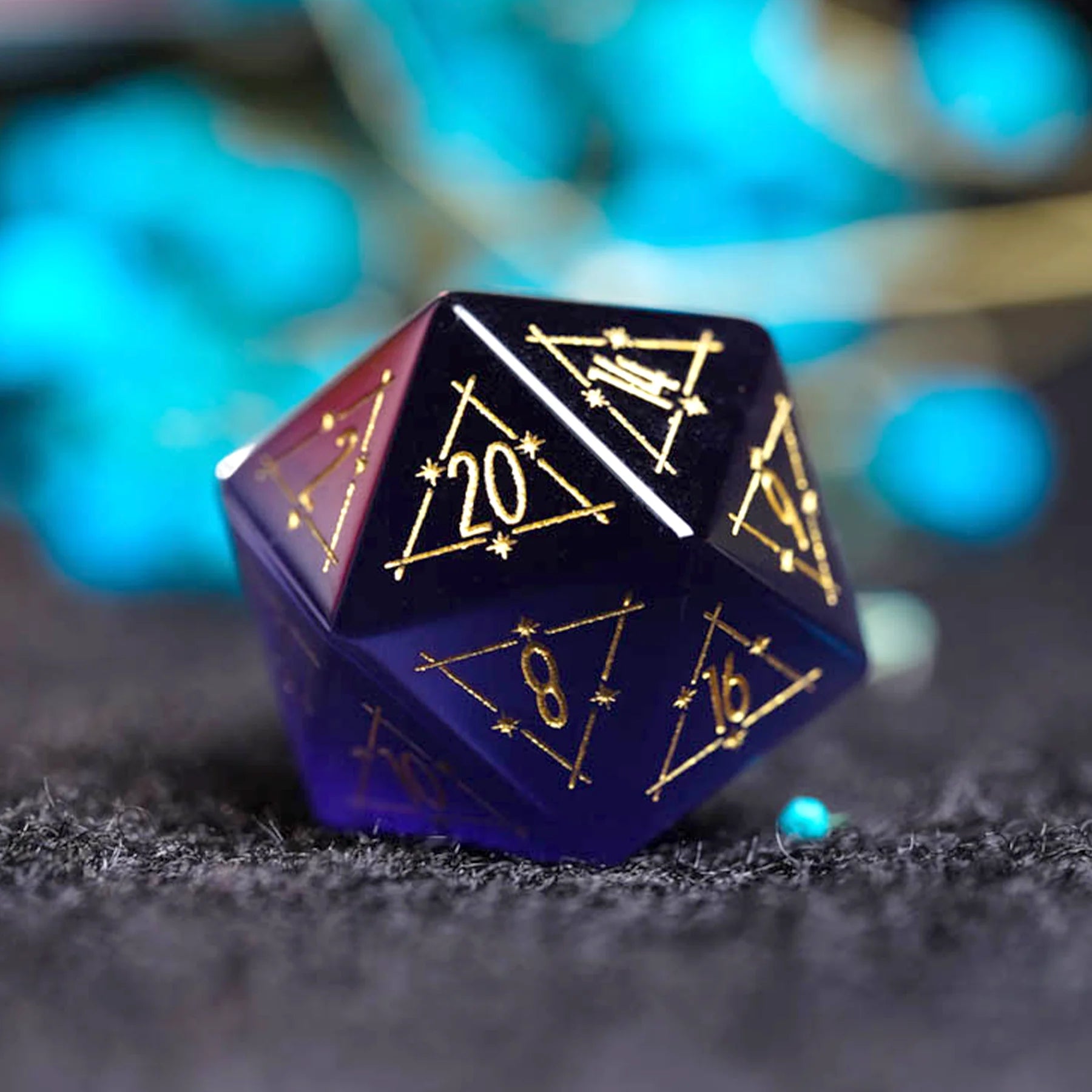 Celestial Palace · Shadow of the Night · Purple Cat’s Eye Dice Set