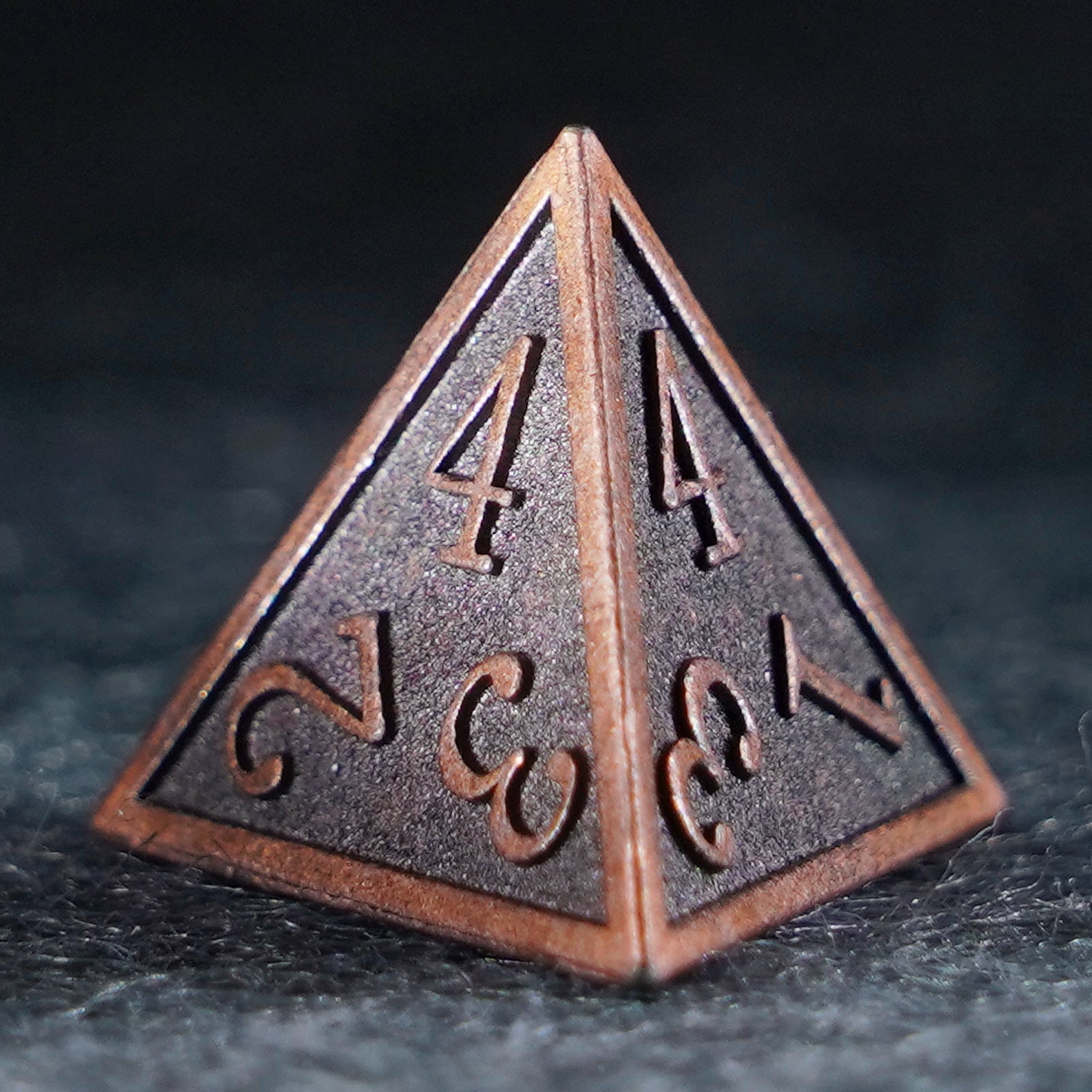 Battle-Worn Classic Aged Copper Dice Set - DragonStone