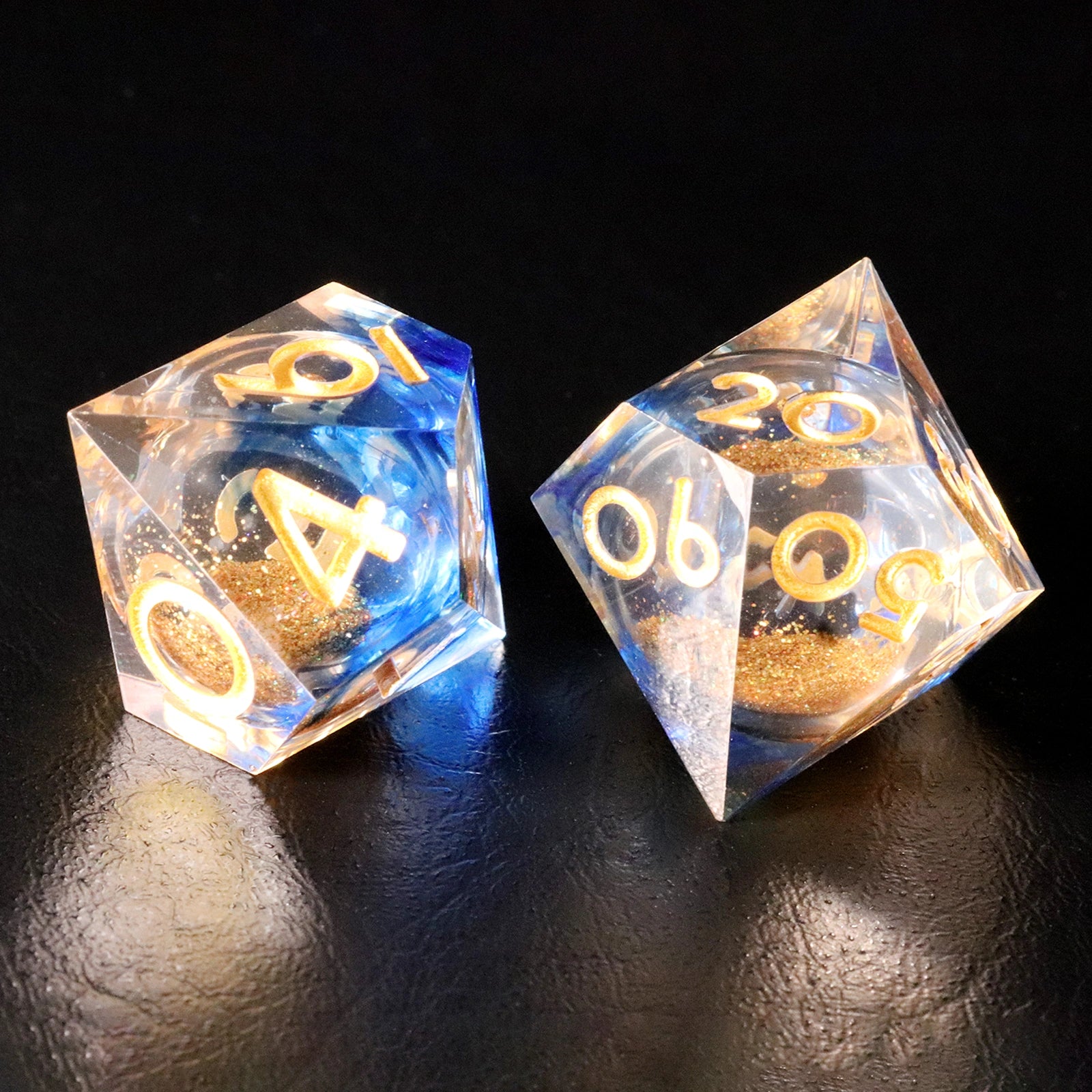 Blue Mist Sand Resin Dice Set - DragonStone