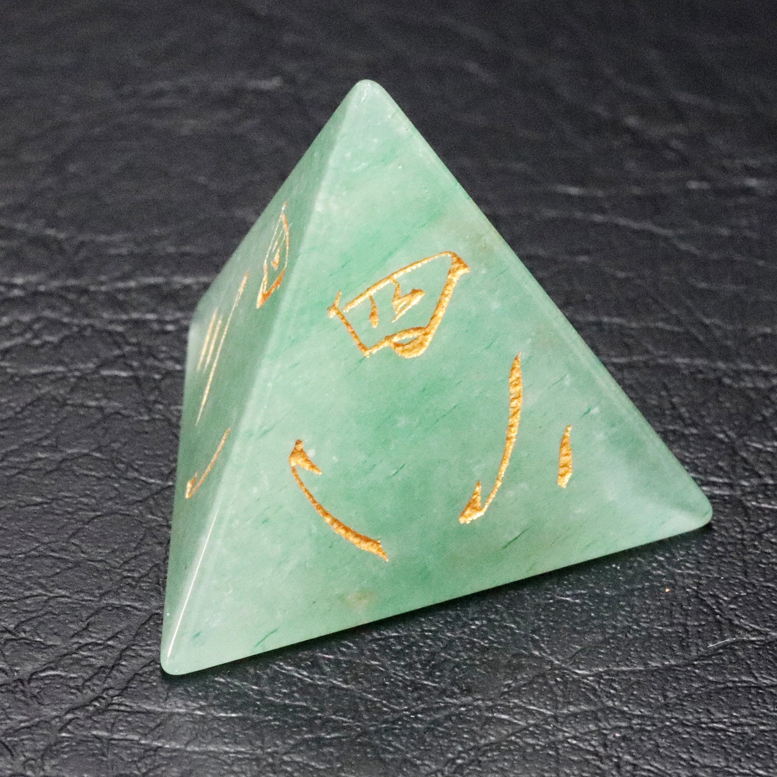 Chinese Legendary Green Aventurine Engraved Gemstone Dice Set - DragonStone