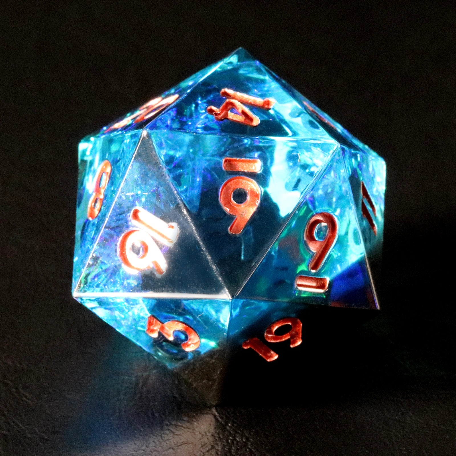 Core of Ice Holographic Resin Dice Set - DragonStone