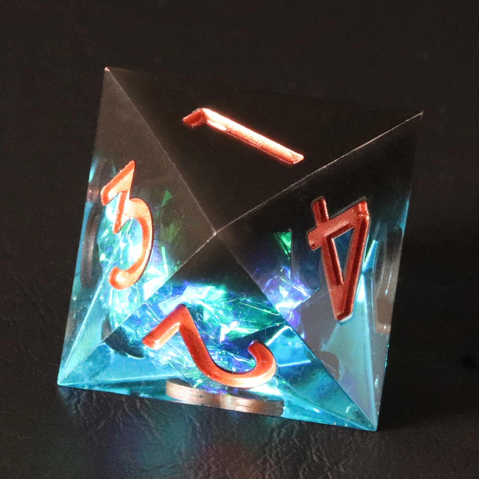 Core of Ice Holographic Resin Dice Set - DragonStone