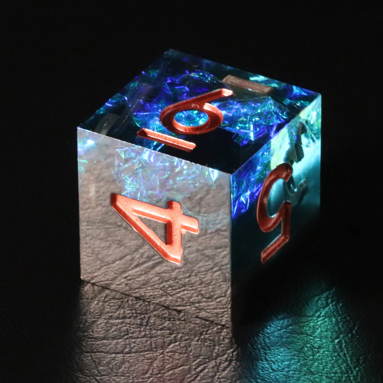 Core of Ice Holographic Resin Dice Set - DragonStone