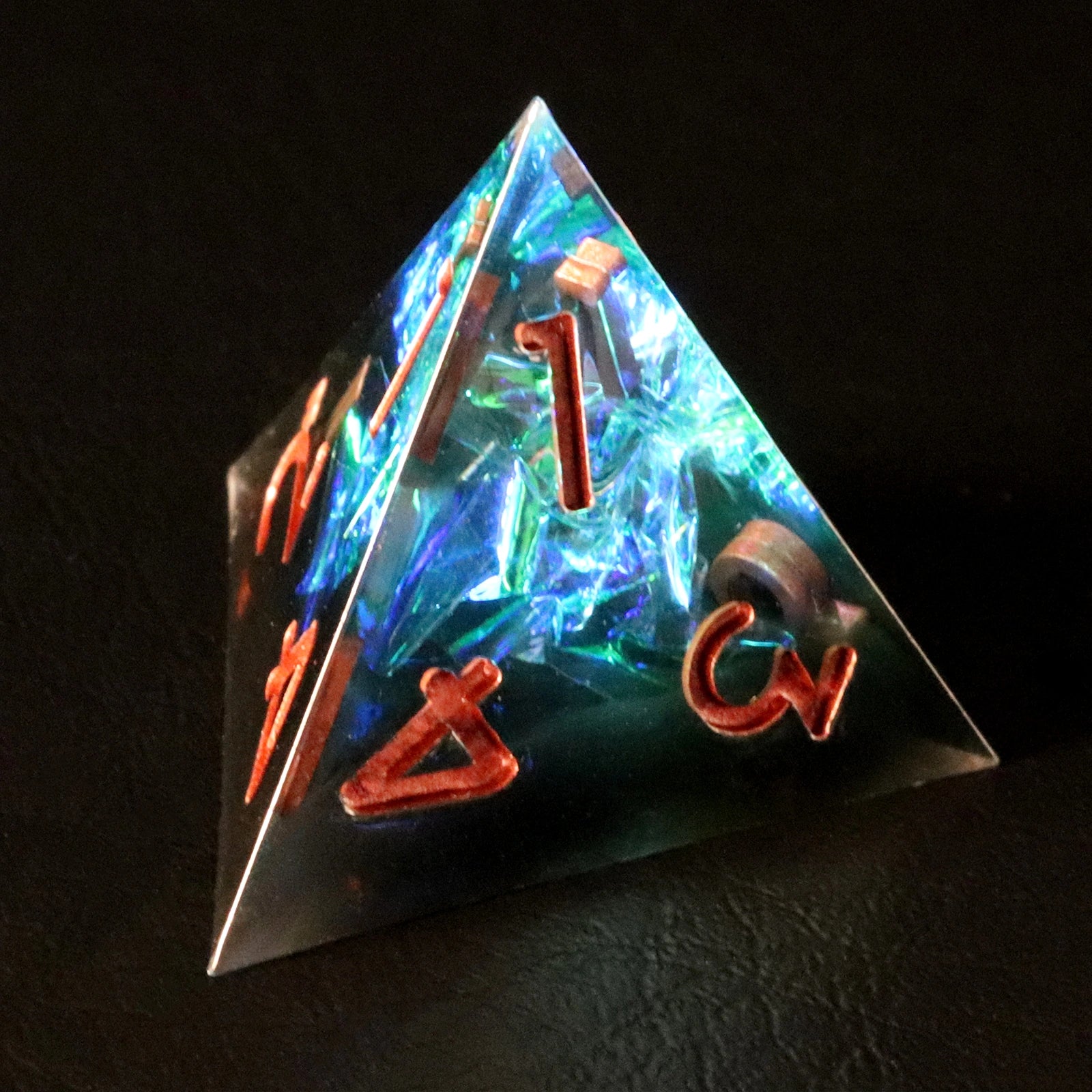 Core of Ice Holographic Resin Dice Set - DragonStone
