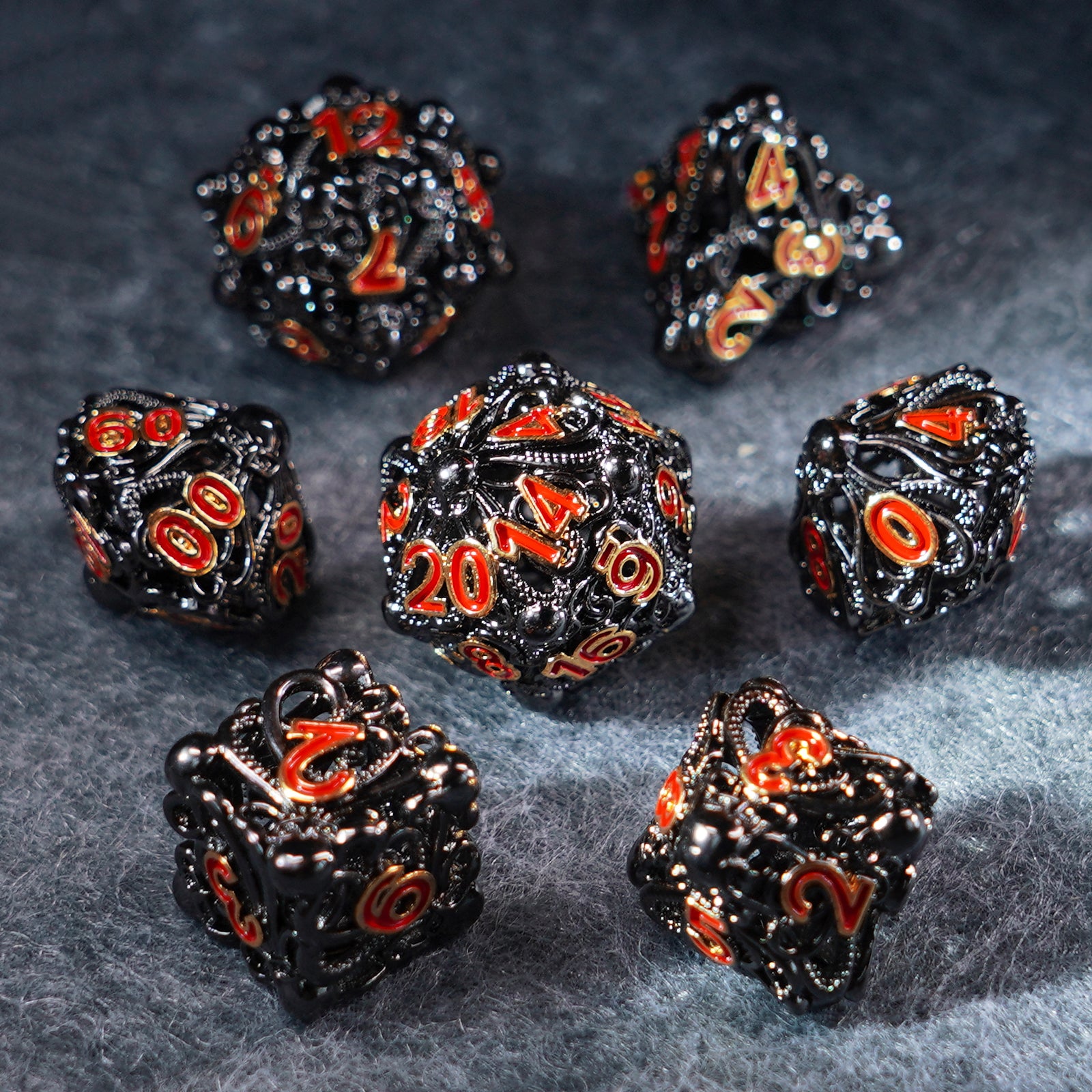 Cthulhu’s Tentacle Hollowed Metal Dice Set - DragonStone