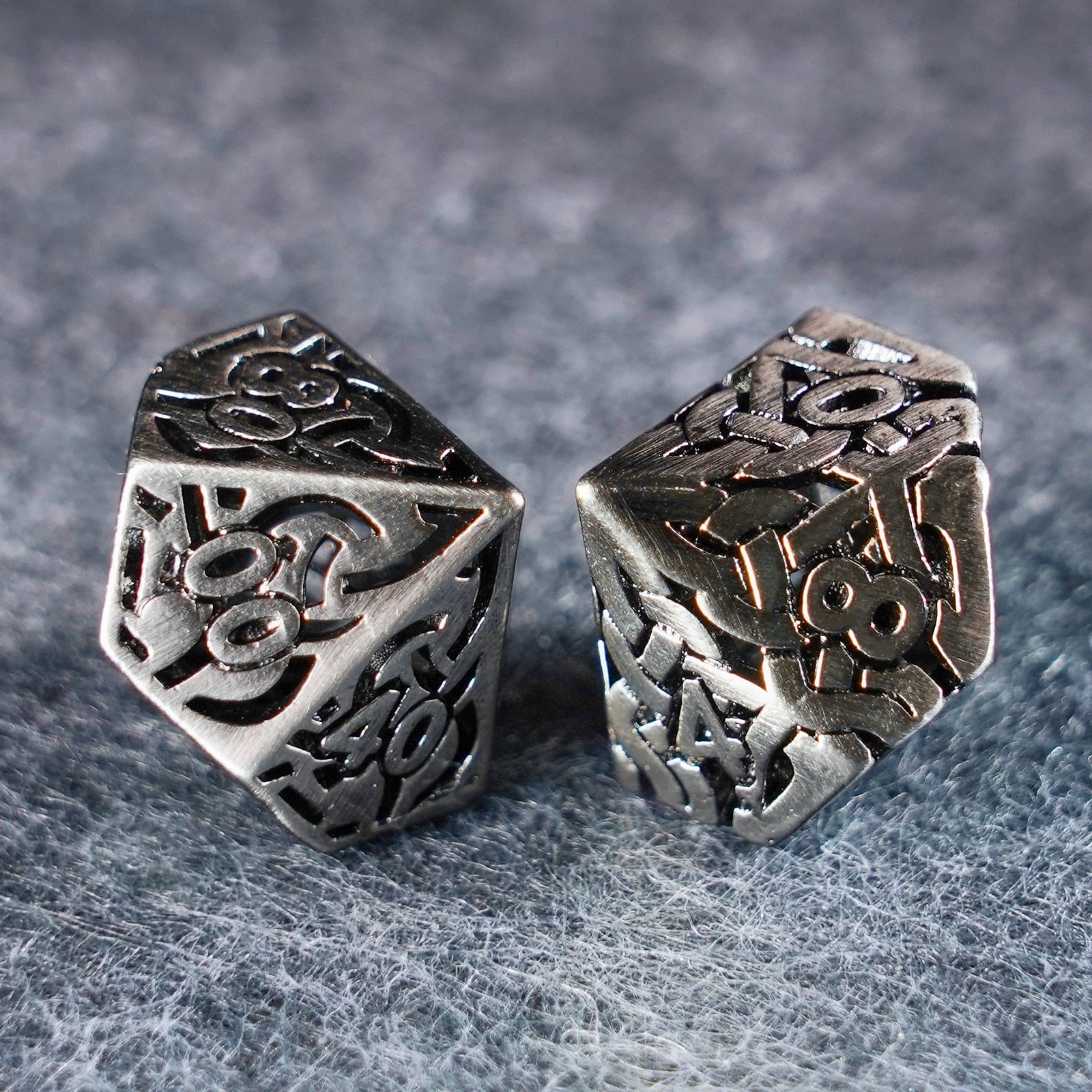 Darkin Shackles Hollowed Metal Dice Set - DragonStone