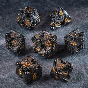 Deathwing Hollowed Black Metal Dice - DragonStone