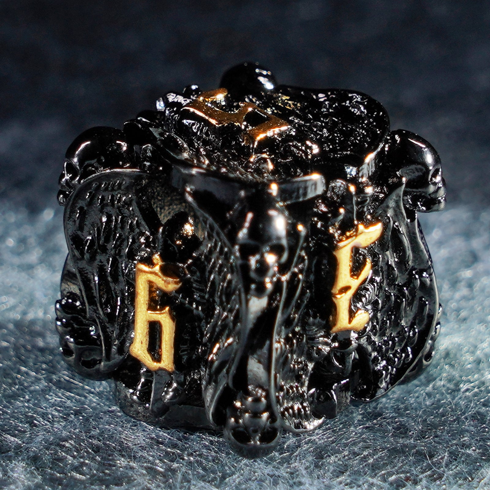 Deathwing Hollowed Black Metal Dice - DragonStone