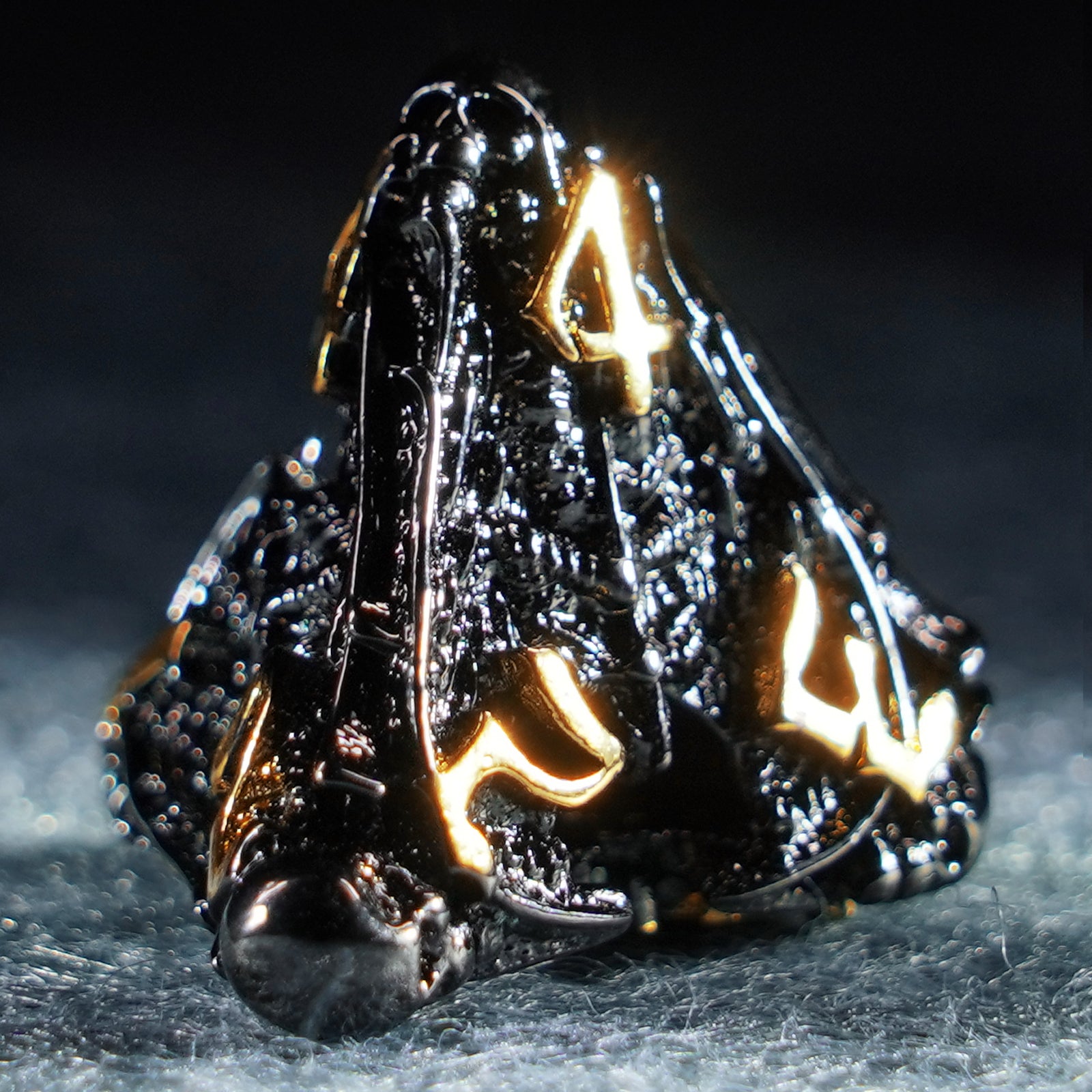 Deathwing Hollowed Black Metal Dice - DragonStone