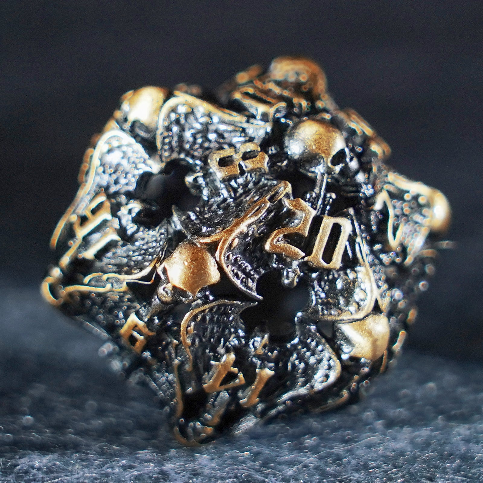 Deathwing Hollowed Metal Dice - DragonStone