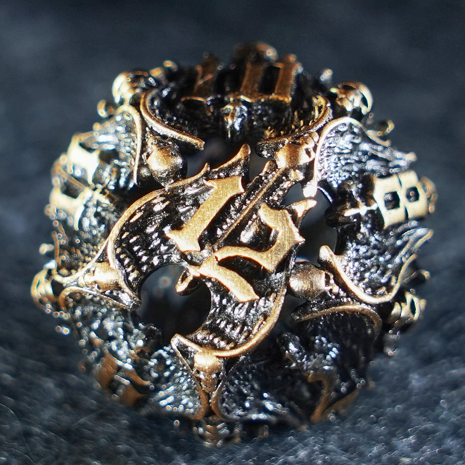 Deathwing Hollowed Metal Dice - DragonStone