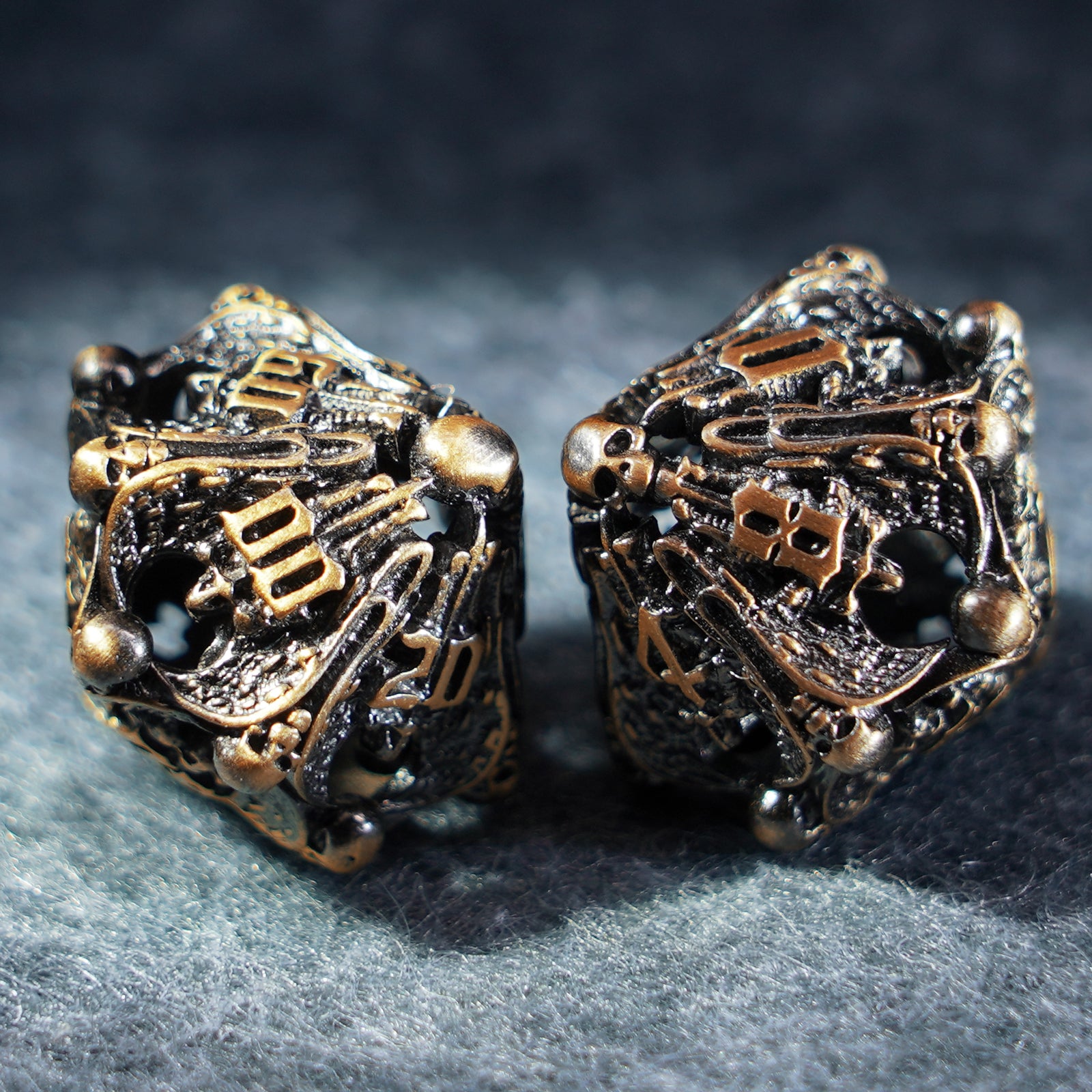 Deathwing Hollowed Metal Dice - DragonStone