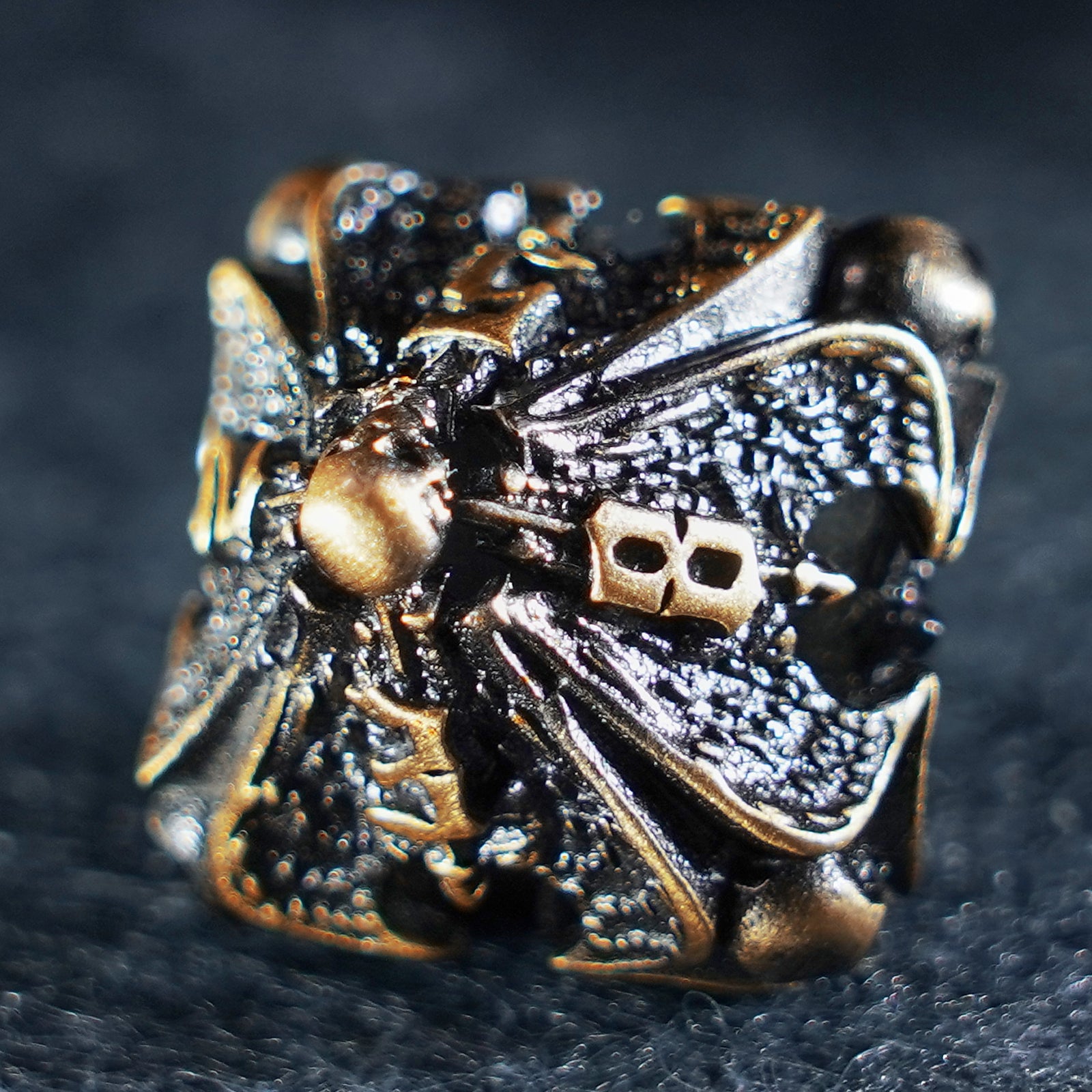 Deathwing Hollowed Metal Dice - DragonStone