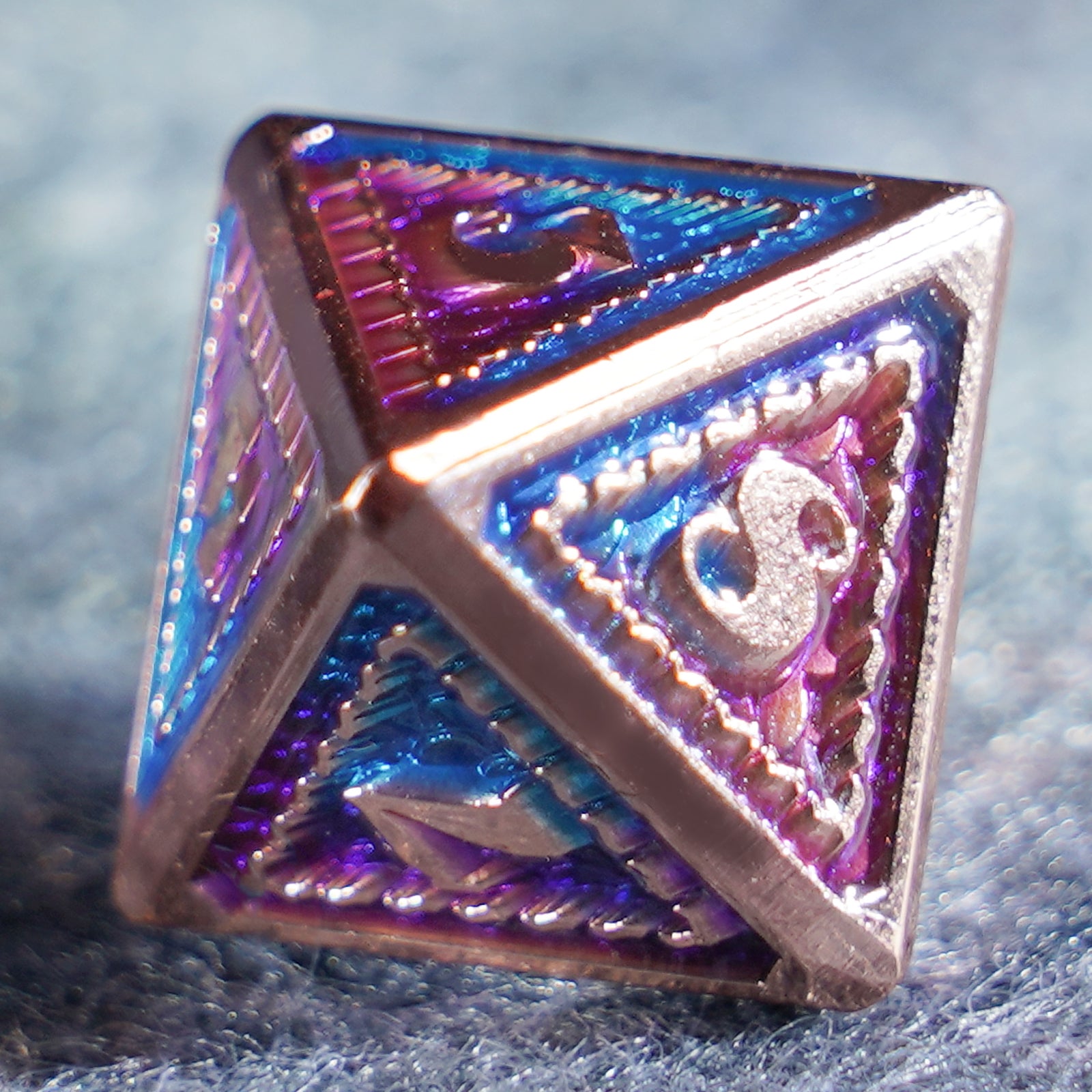 Dragon Scale Solid Colored Copper Dice Set - DragonStone