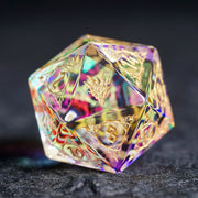 Dragon Seal K9 Glass Engraved Dice Set - DragonStone