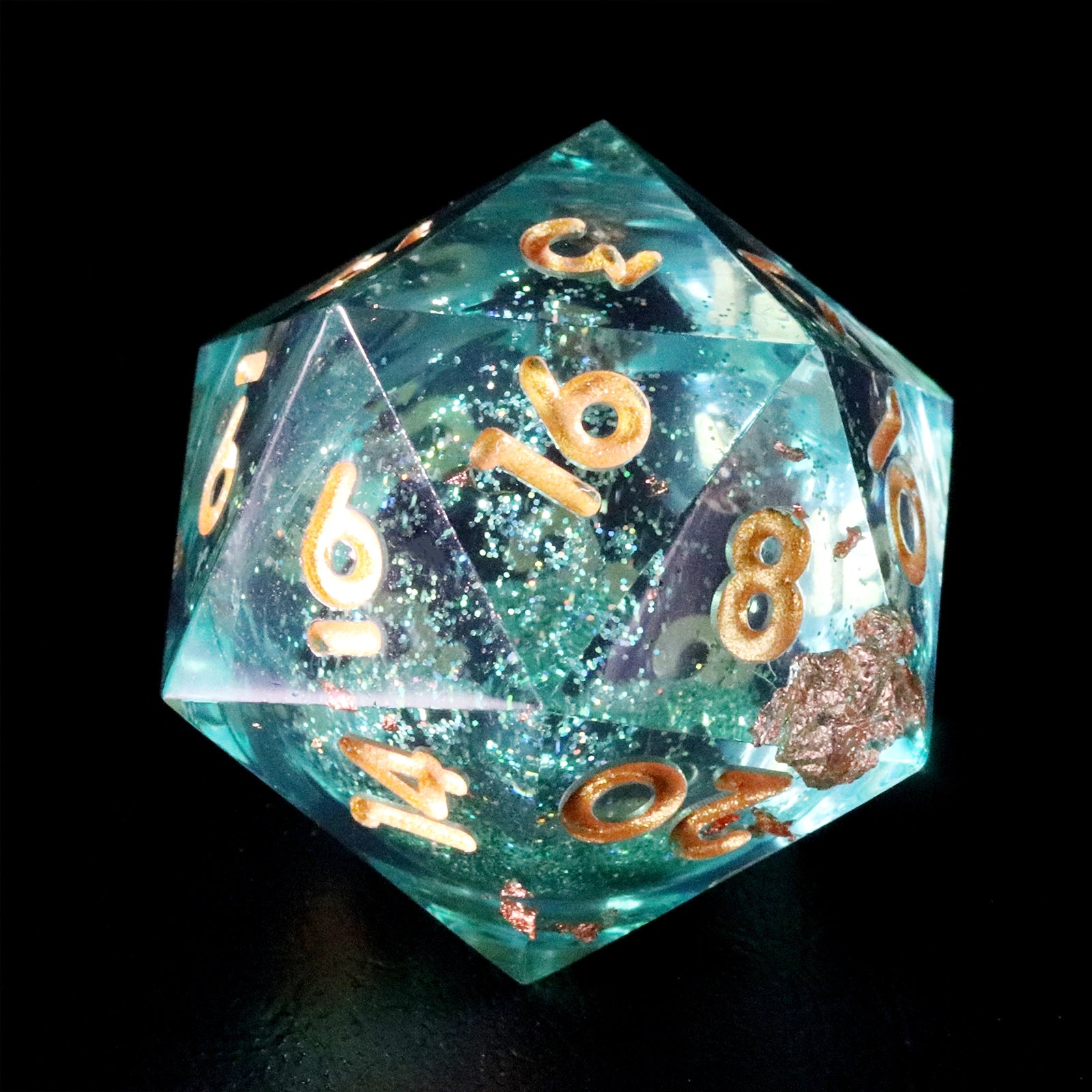 Golden Sands Green Years Resin Dice Set - DragonStone
