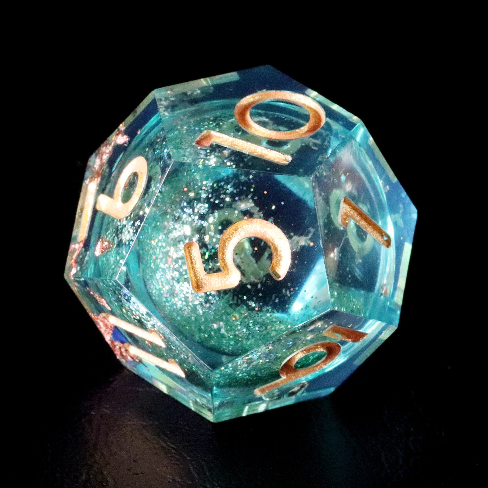 Golden Sands Green Years Resin Dice Set - DragonStone