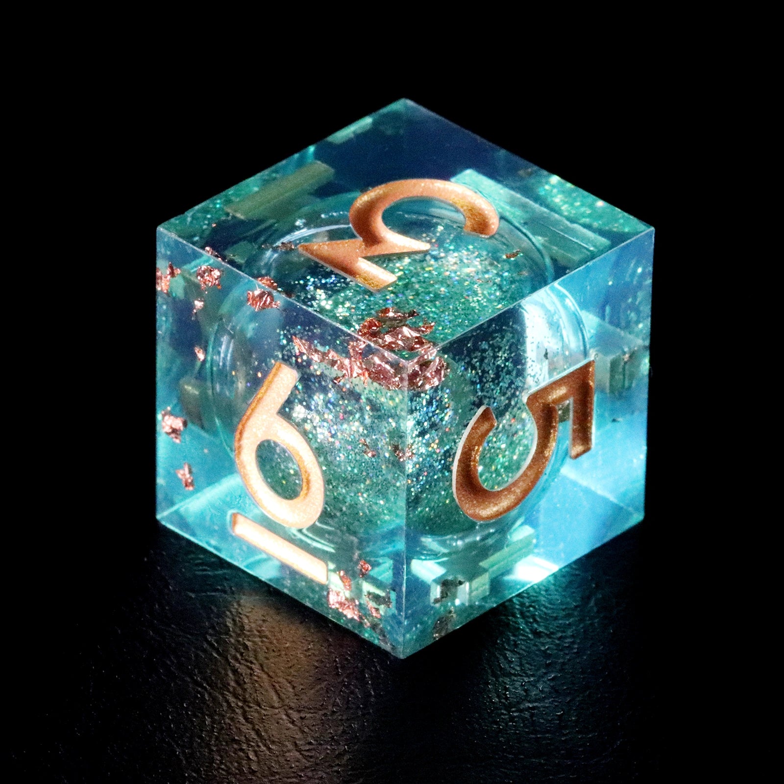 Golden Sands Green Years Resin Dice Set - DragonStone